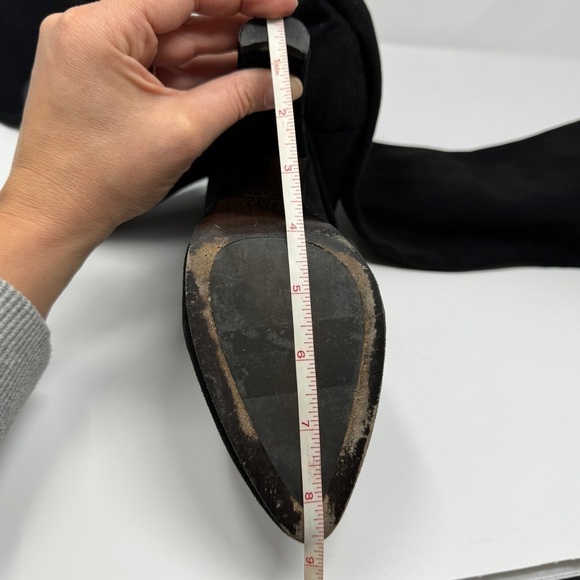 Stuart Weitzmen Black Vidaland 100MM Suede Over-the-Knee Boots - Picture 15 of 16